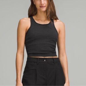 Lululemon Ebb to Street Cropped Tank in Black